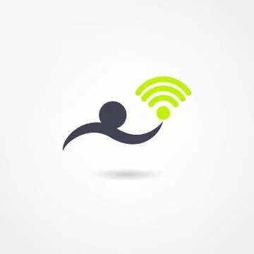 Wi-fi icon Stock Illustration