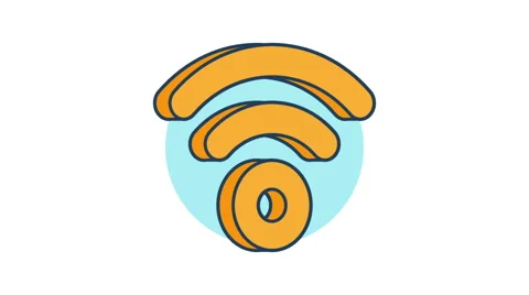 Wi-FI icon rotation 360 degrees Stock Footage 62945172