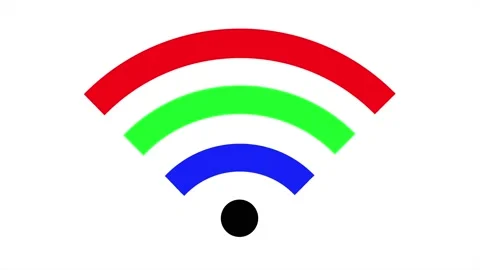 Wi-Fi icon. Simple internet symbol. Access point. Wi-Fi color icon Stock Footage 234794596