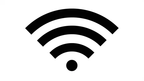 Wi-Fi icon. Simple internet symbol. Access point. Black Wi-Fi Stock Footage 234794597