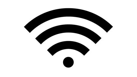 Wi-Fi icon. Simple internet symbol. Access point. Black Wi-Fi Stock Illustration