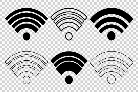 Wi Fi icon vector set, wireless illustration sign collection, signal symbol, Stock Illustration