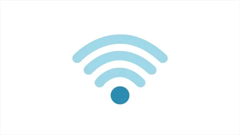 Wi fi icon on white background. Digital illustration. Digital technology. Motion Stock Footage 153683933