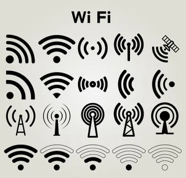 Wi Fi icons set vector illustration Stock Illustration