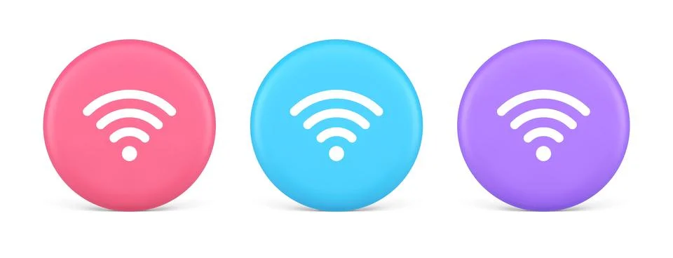 Wi fi internet connection button high speed wireless cyberspace digital netwo Ilustração Stock