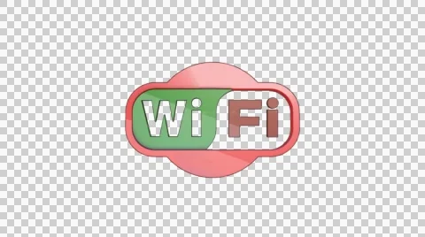 Wi Fi logo assembled from several parts Stock Footage 53084306