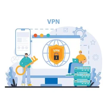 Wi-Fi network. Specialist setting up, developing and maintaining wireless Stock Illustration