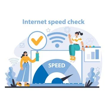Wi-Fi network. Specialist setting up, developing and maintaining wireless Stock Illustration