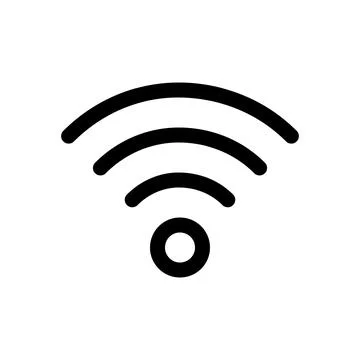 Wi-fi outline icon. Vector graphics Stock Illustration