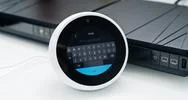 Wi-Fi Password Installation Of Smart Speaker Amazon Echo With Alexa Stock Photos
