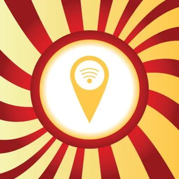 Wi-Fi pointer abstract icon Illustrazione stock