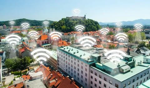 Wi-fi points concept Stock Photos