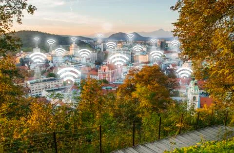 Wi-fi points concept Stock Photos