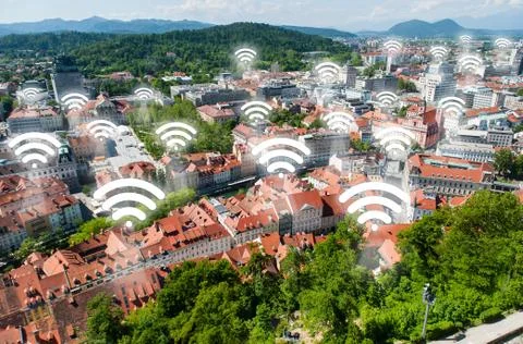 Wi-fi points concept Stock Photos