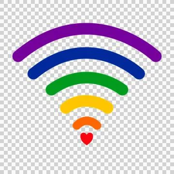 Wi-Fi rainbow Stock Illustration