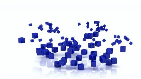 Wi Fi of rotating cubes Stock Footage 21315360