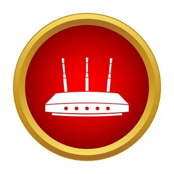 Wi fi router connecting to wireless internet network icon Stock Illustration