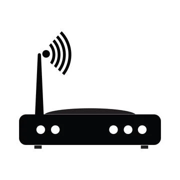 Wi-fi router icon Stock Illustration