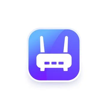 Wi-fi router, modem icon for apps and web Stock Illustration