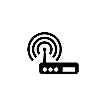 Wi-Fi Router, Network Device, Access Point. Flat Vector Icon illustration Stock Illustration