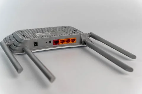 Wi-fi router offering wireless internet network connection Stock-Fotos