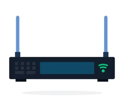 Wi-Fi router vector flat isolated Stock Illustration