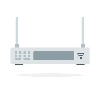 Wi-Fi router vector flat isolated Stock Illustration