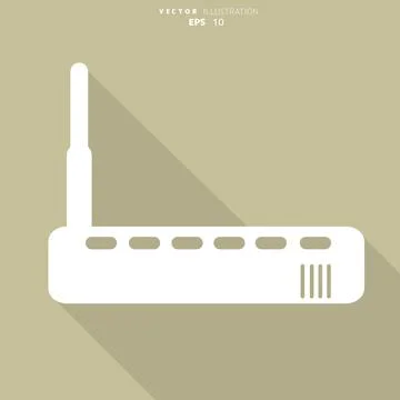 Wi fi router web icon Stock Illustration