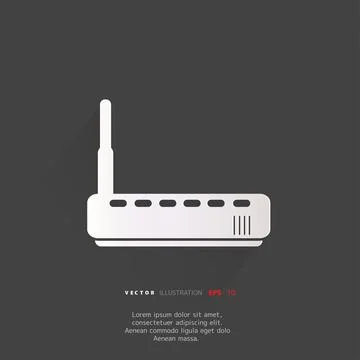 Wi fi router web icon Stock Illustration