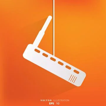 Wi fi router web icon 库存插图