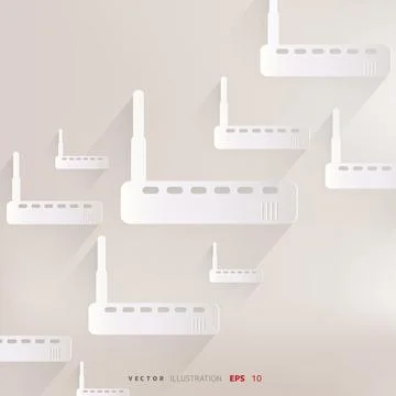 Wi fi router web icon 库存插图