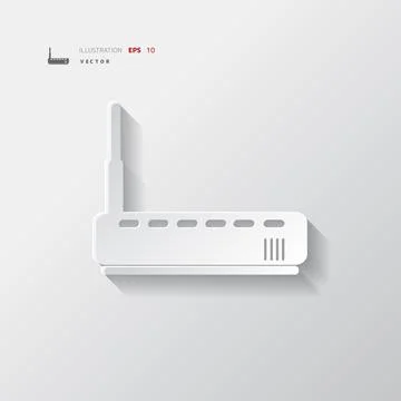 Wi fi router web icon. Application button. 스톡 일러스트