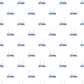 Wi fi routers repeating in a digital seamless background Stock Illustration