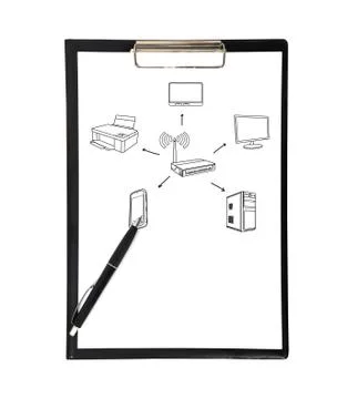 Wi-fi scheme Stock Illustration