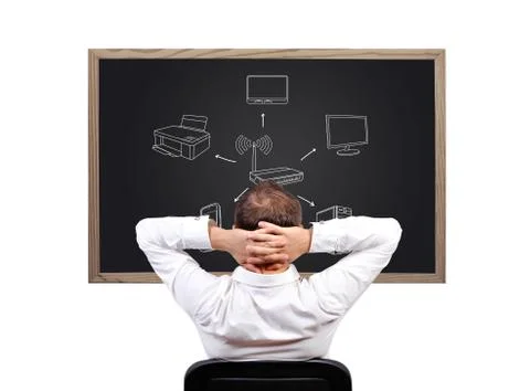 Wi-fi scheme Foto stock