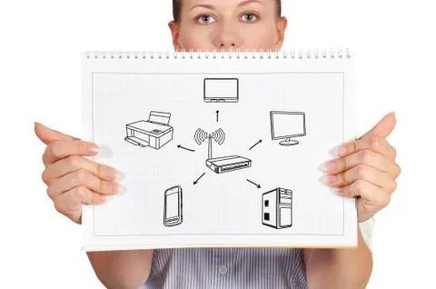 Wi-fi scheme Stock Photos