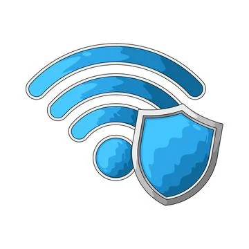 Wi-Fi security illustration イラスト素材