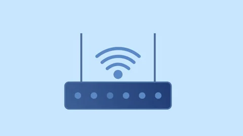 Wi-Fi signal for apps, Internet connection service 2d with alpha matte Stock Footage 336039186