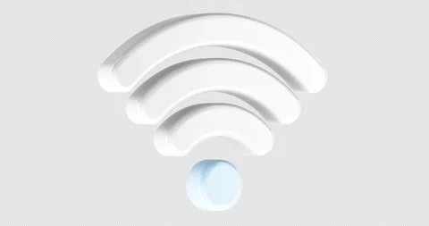 Wi-Fi signal icon changing from empty to full rotation animation seamlessly.. Stock Footage 334882758