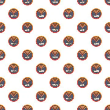 Wi fi signal icon pattern creating seamless digital background Illustrazione stock
