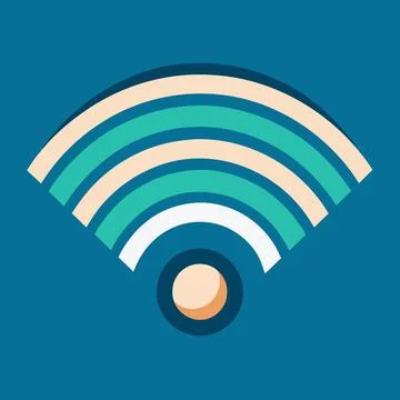 Wi-Fi Signals Vector: Seamless Blending for Connectivity and Modern Tech Ae.. Stockillustratie