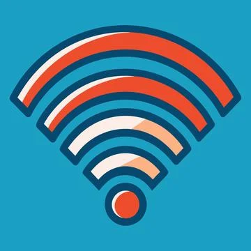 Wi-Fi Signals Vector: Seamless Blending for Connectivity and Modern Tech Ae.. Stockillustratie