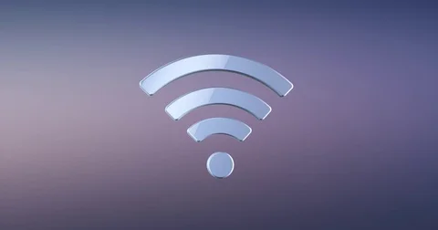 Wi-Fi Silver 3d Icon Stock Footage 69773681