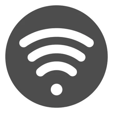 Wi fi solid icon. Wireless network vector illustration isolated on white Illustrazione stock
