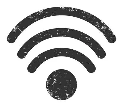 Wi-Fi Source Grunge Icon Image Stock Illustration