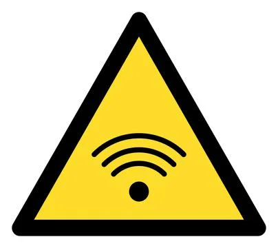 Wi-Fi Source Warning Flat Icon Illustration Illustrazione stock