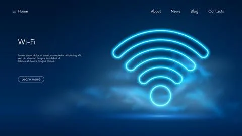 Wi Fi symbol, wireless networking digital hi tech innovation concept, free in Illustrazione stock