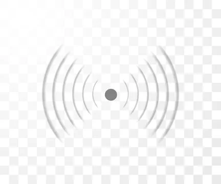Wi-fi technology digital radar sonar vector symbol, wireless waves radial signal Stock Illustration