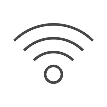 Wi FI Thin Line Vector Icon. Stock Illustration
