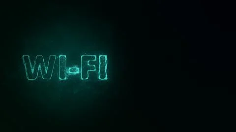 Wi-Fi title with plexus effect. Connected lines with dots. Lines title plexus 스톡 일러스트